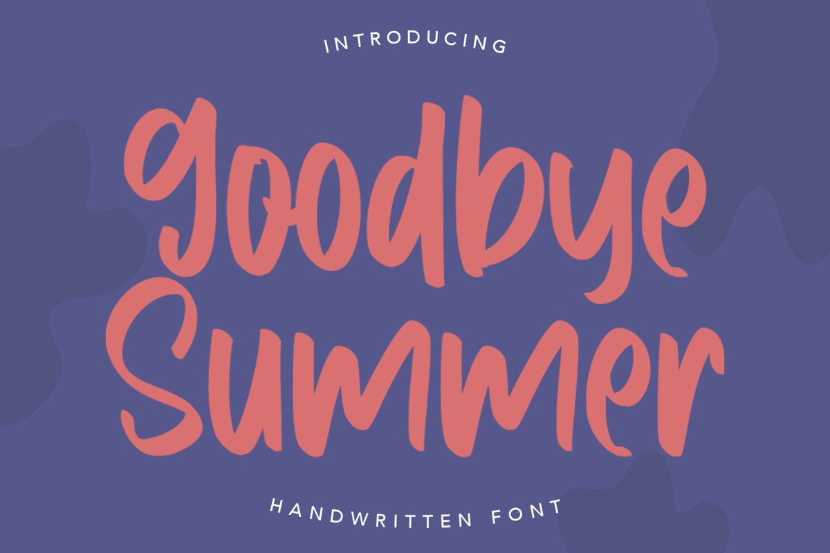 GoodbyeSummer - Handwritten Font example image 1
