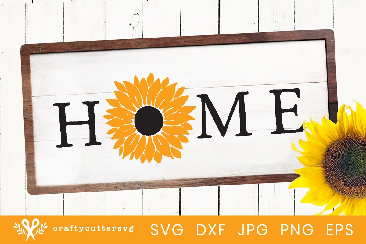 Sunflower Svg | Sunflower Farmhouse Sign Cut File example image 1