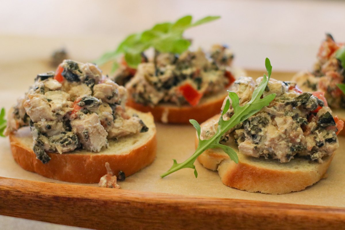 sandwiches with mushrooms and ham and arugula for a snack example image 1
