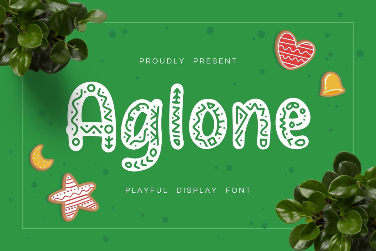 Aglone - Playful Display Font example image 1
