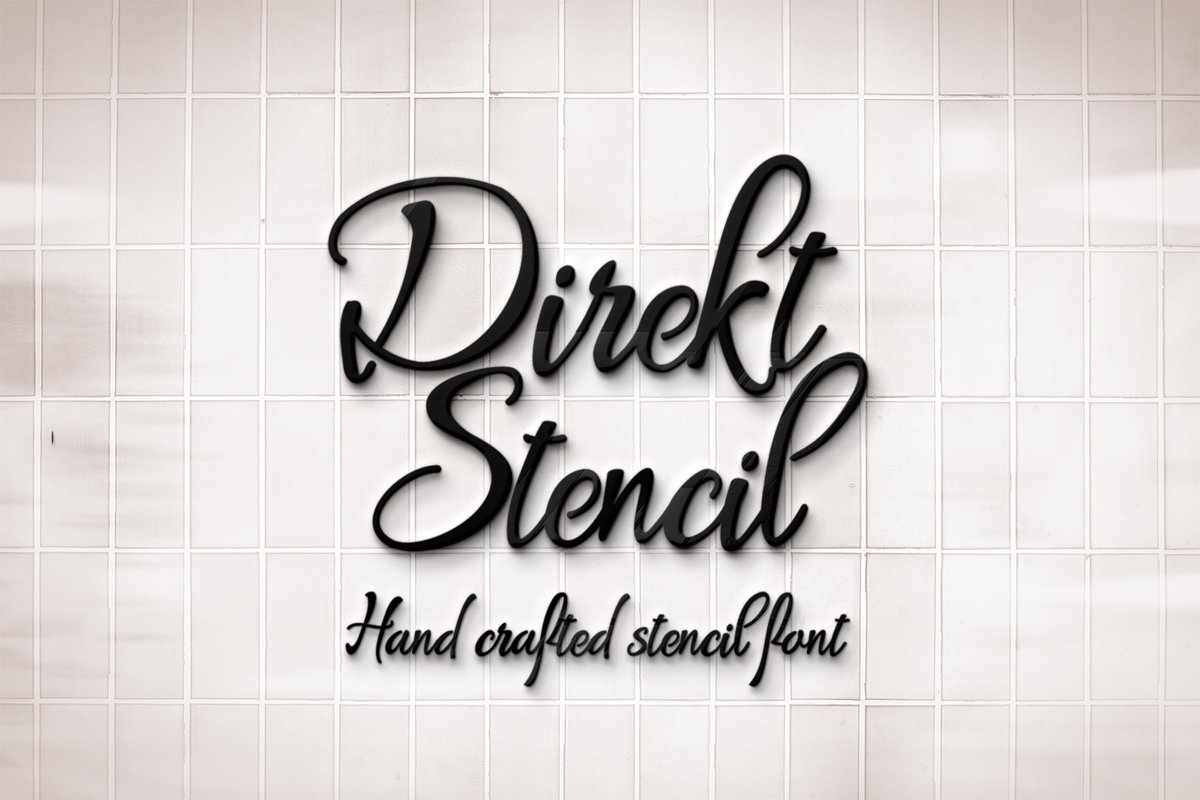Direkt Stencil Font example image 1