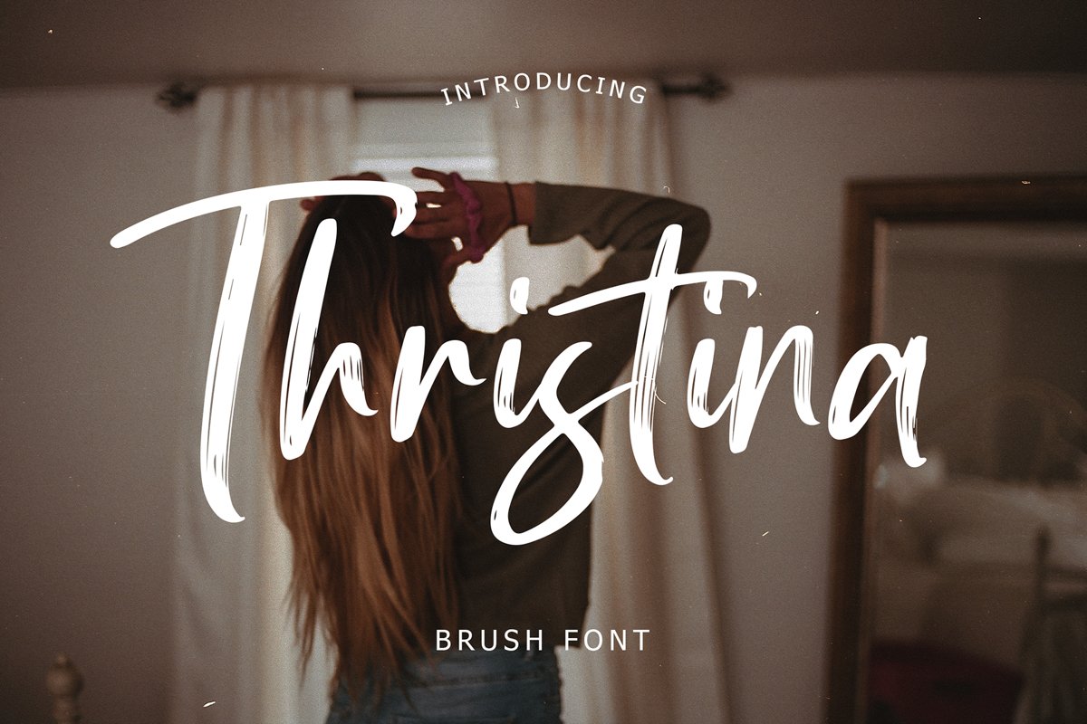 Thristina Brush Font example image 1