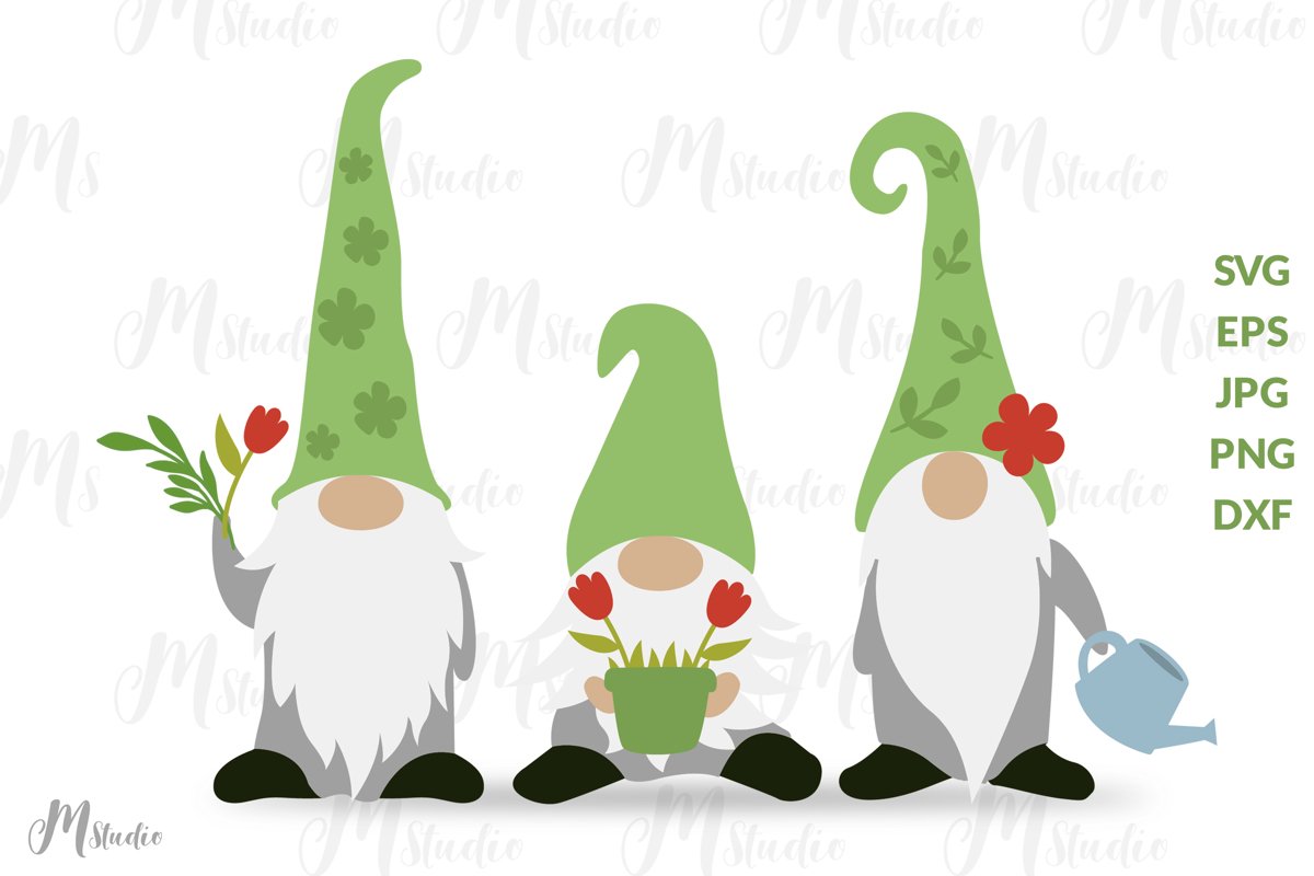 Spring Gnomes Svg. example image 1