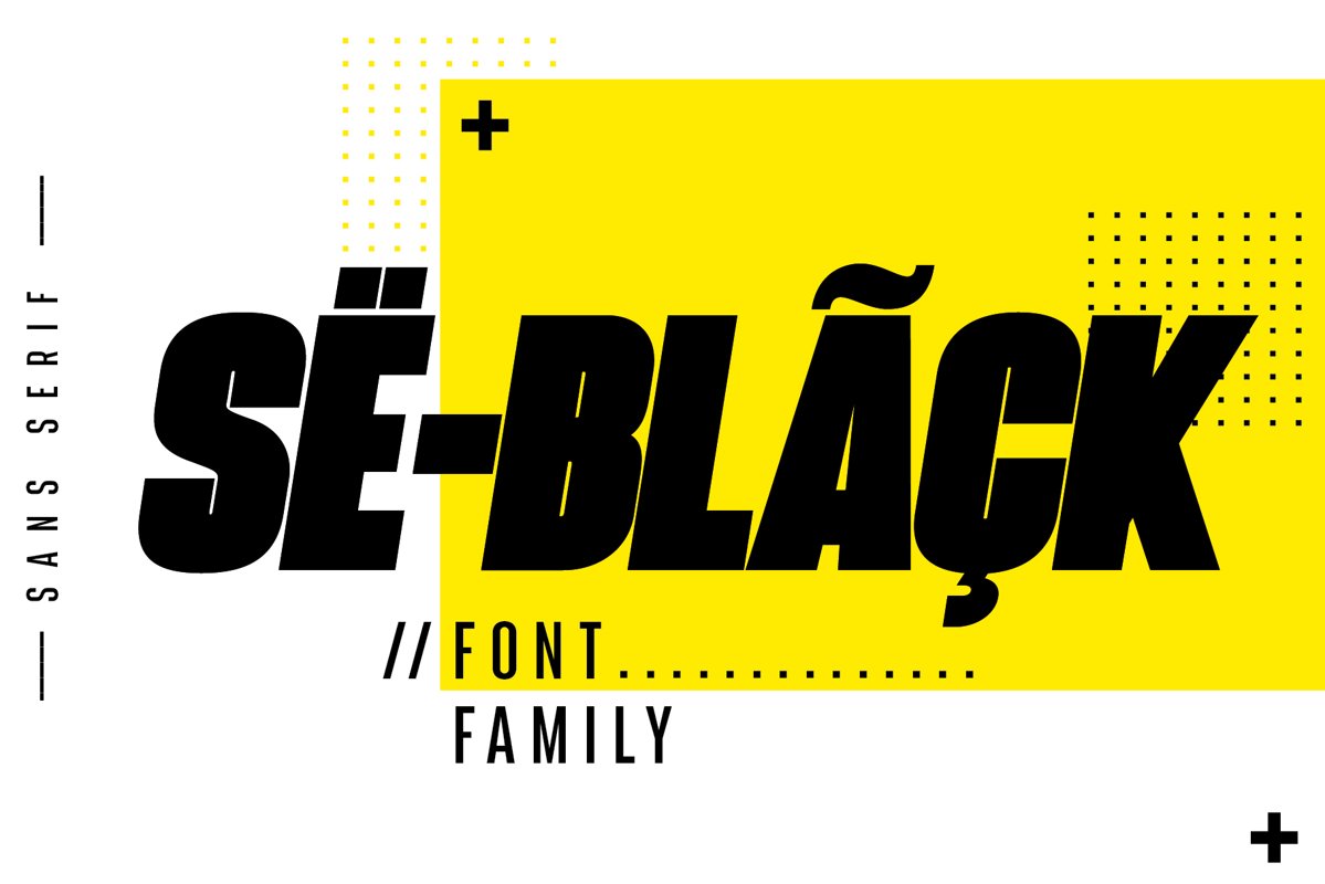 Seblack Fonts Family example image 1