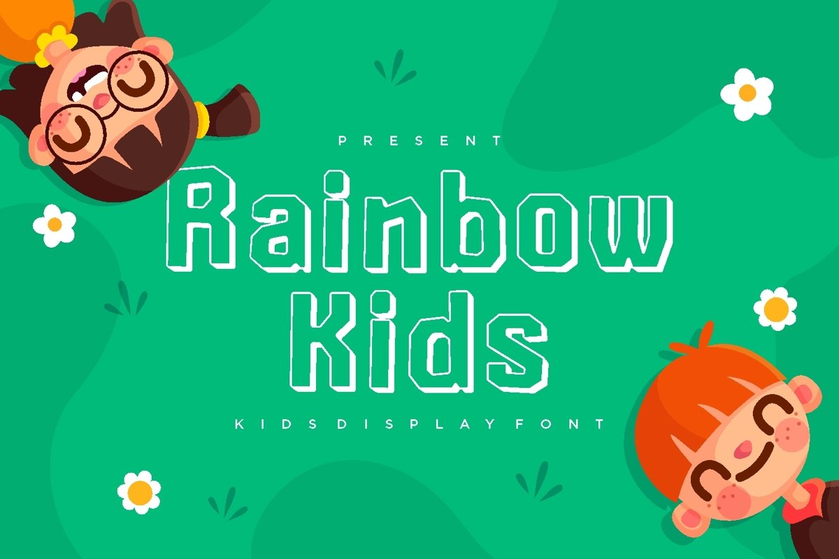 Rainbow Kids - Kids Display Font example image 1
