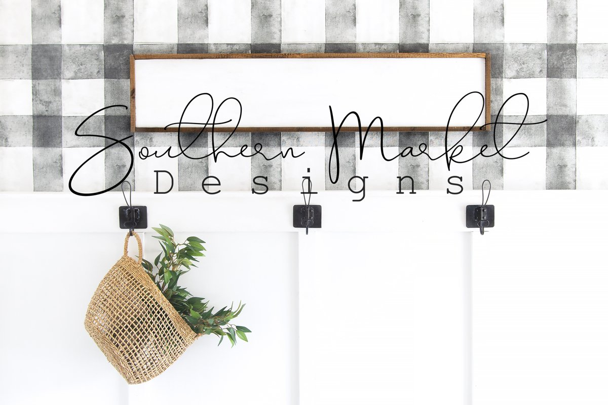 10x48 Real Wood Sign Mock Up | Wood pallet Sign Flat Lay | example image 1