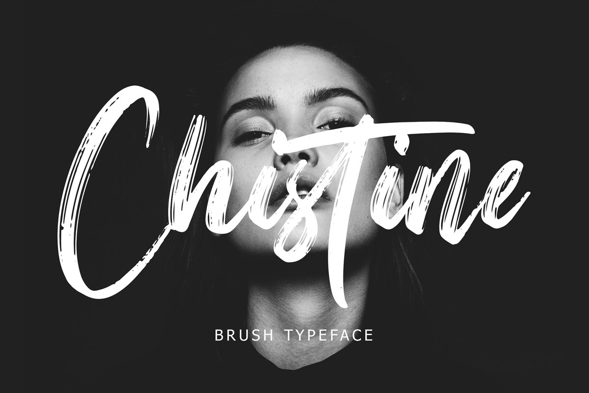 Christine Brush Typeface example image 1