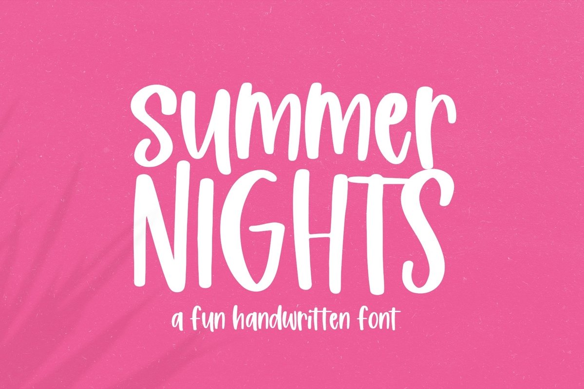 Web Font Summer Nights - A Fun Handwritten Font example image 1