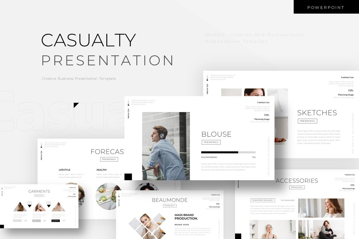 Casualty Minimalizm - Powerpoint Template example image 1