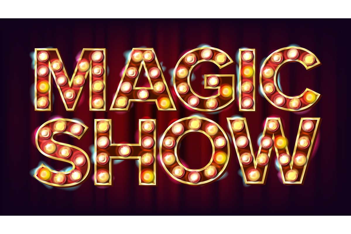 Magic Show Banner Sign Vector. For Arts Festival Events example image 1