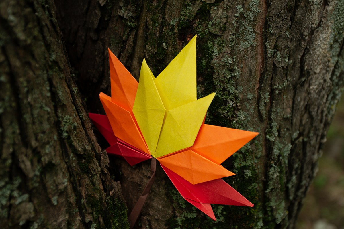 Autumn concept background traditional paper craft handmade example image 1