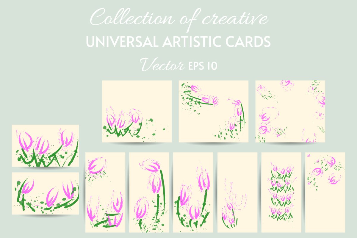 Flowers Clipart Set, Floral Design Elements eps 10 example image 1