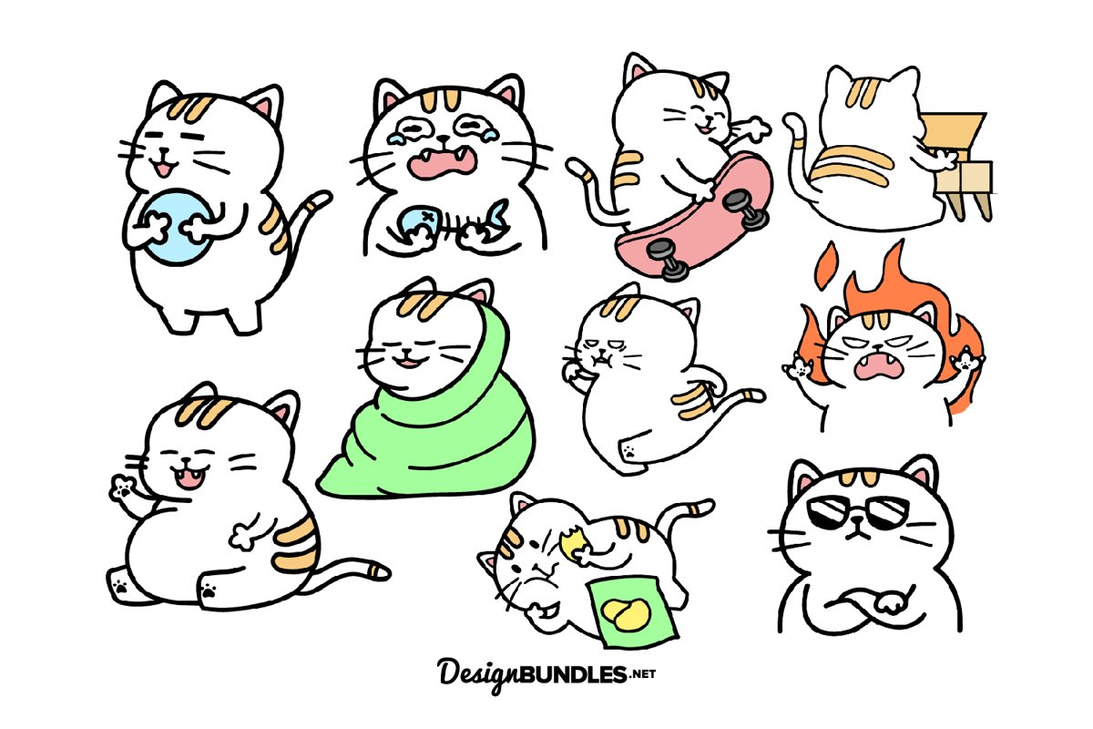 Cat Activities illustrations example image 1