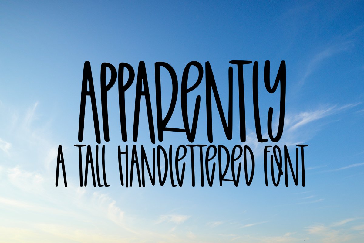 Apparently - A Tall Hand-Lettered Font example image 1
