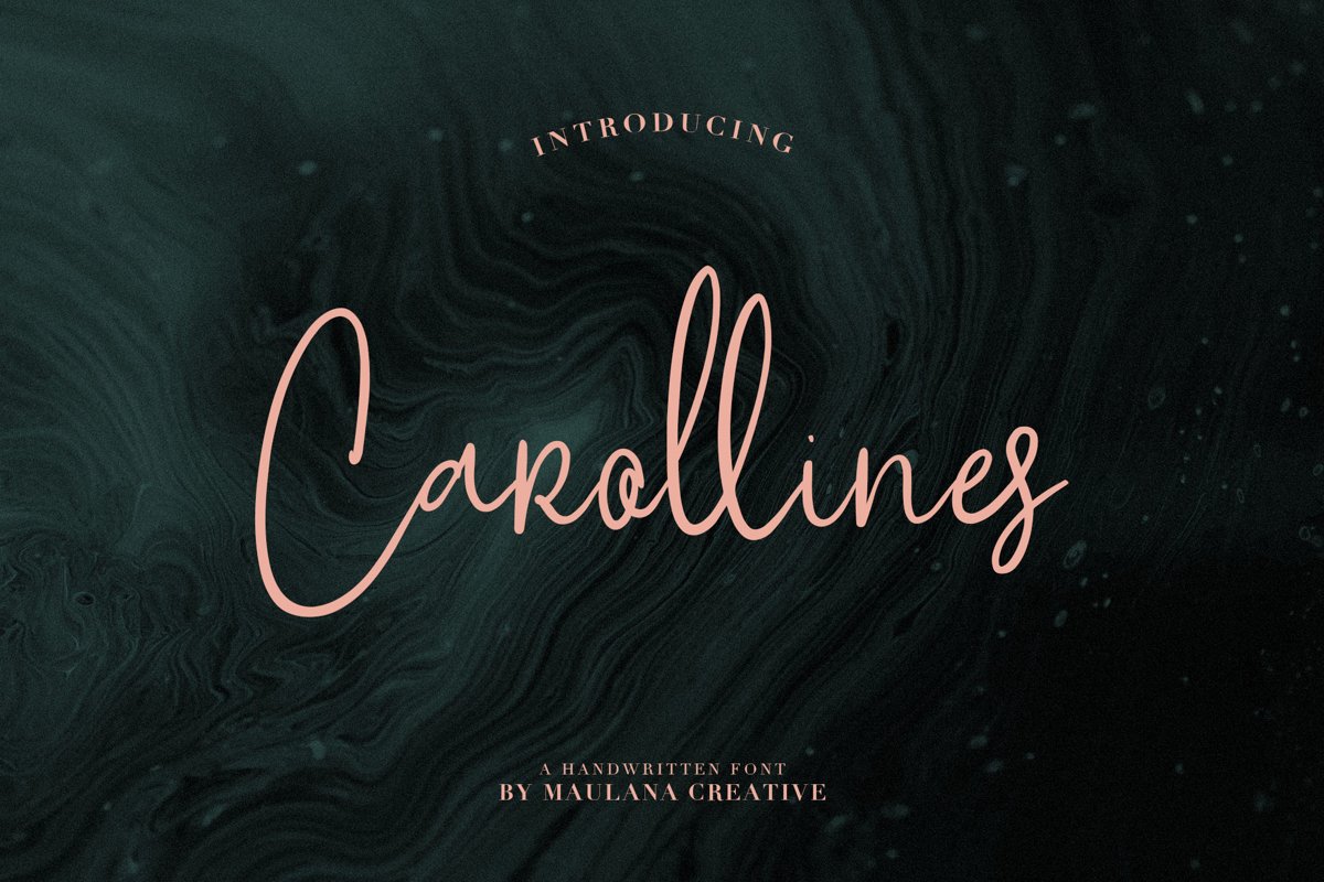 Carollines Script Font example image 1
