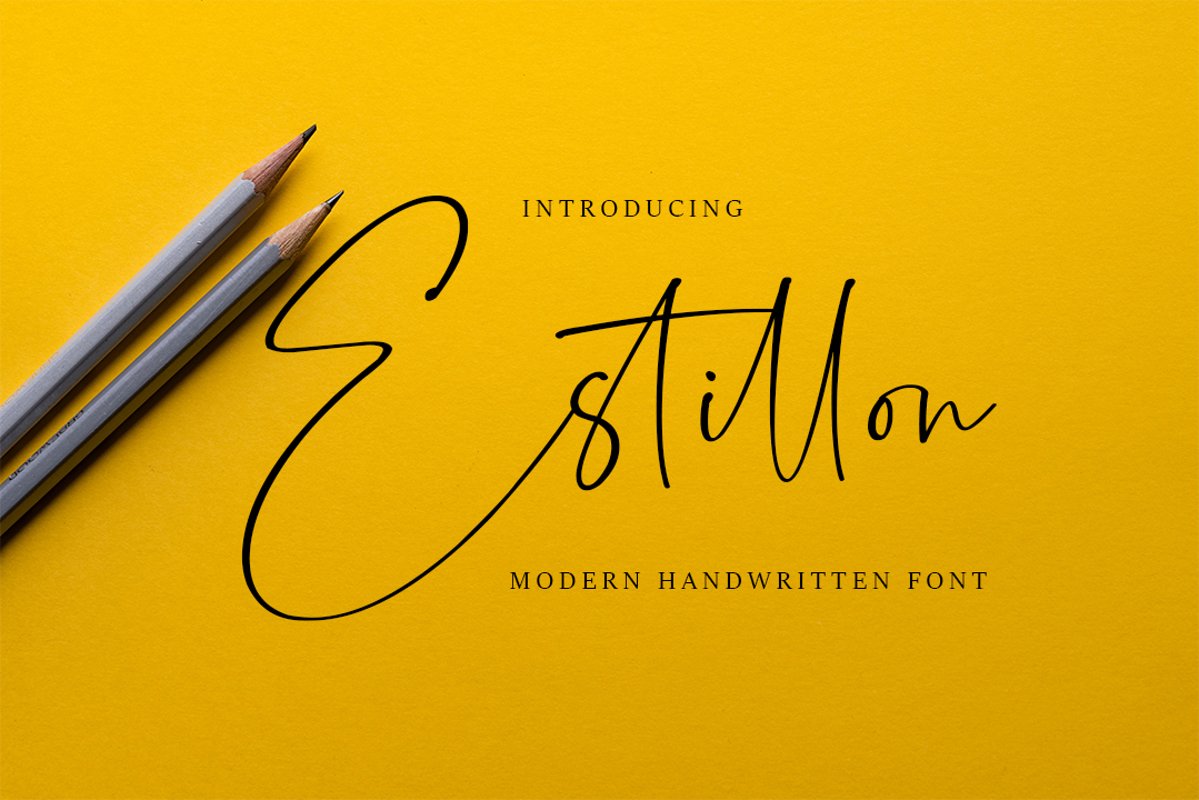 Estillon - Handwritten Font example image 1