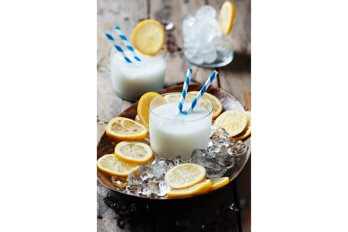 Italian traditional lemon sorbet, selective focus example image 1