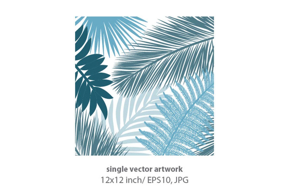 Palm branches - VECTOR ARTWORK example image 1