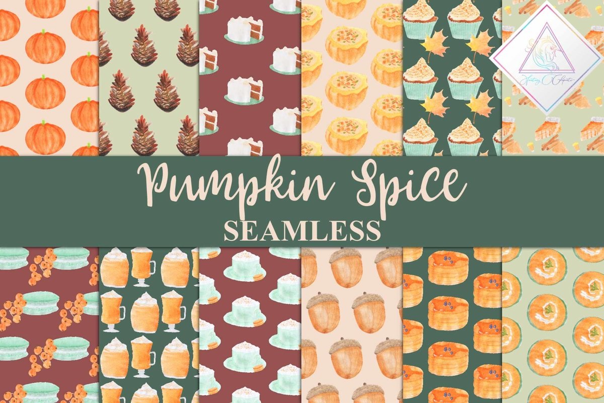 Pumpkin Spice Digital Paper example image 1