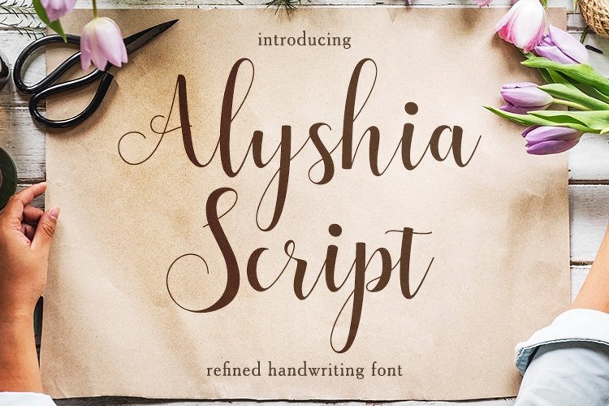 Web Font Alyshia Script example image 1