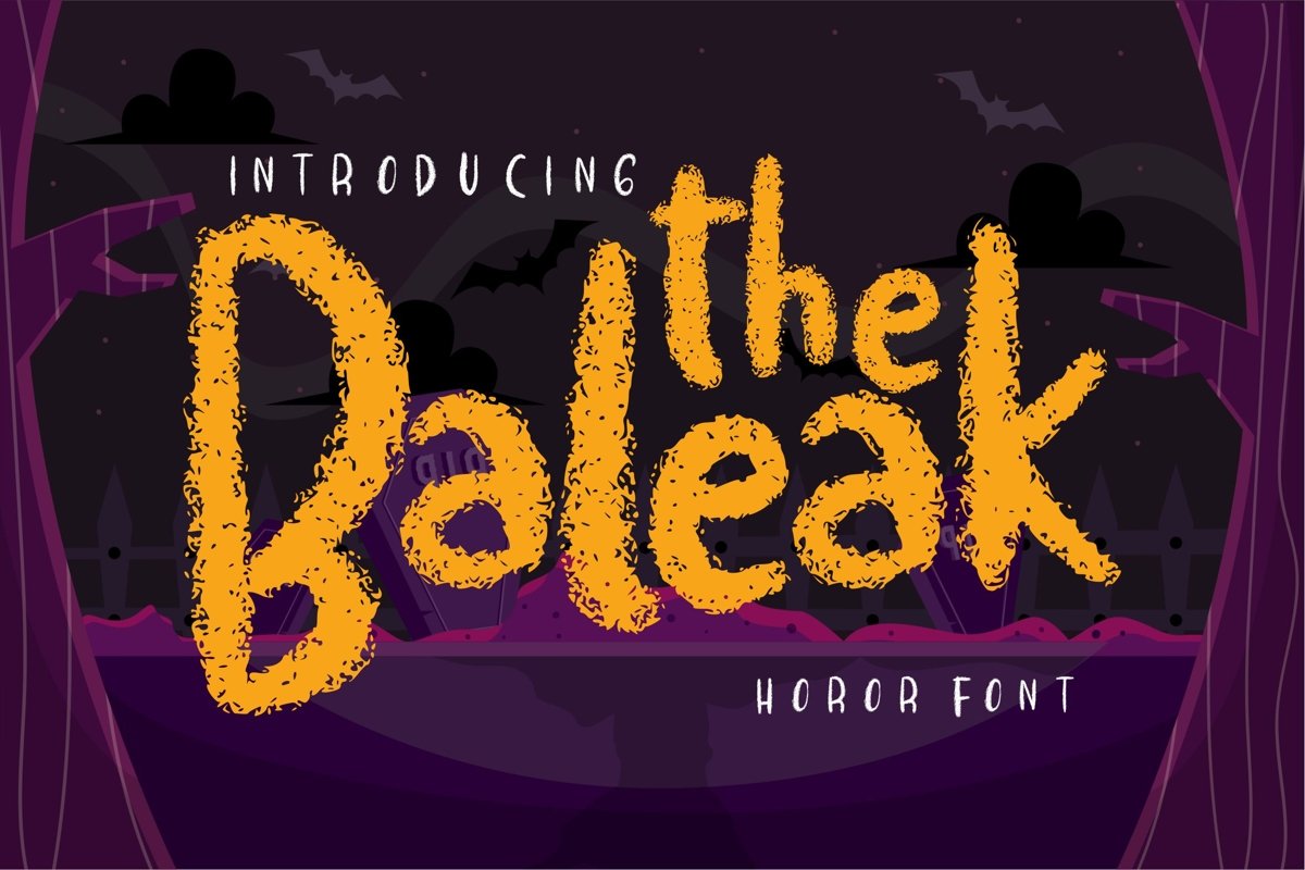 The baleak | Decorative Horror Font example image 1