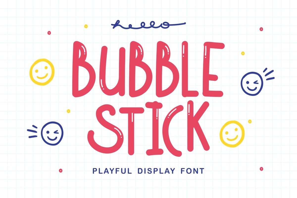 Bubblestick - Playful Display Font example image 1