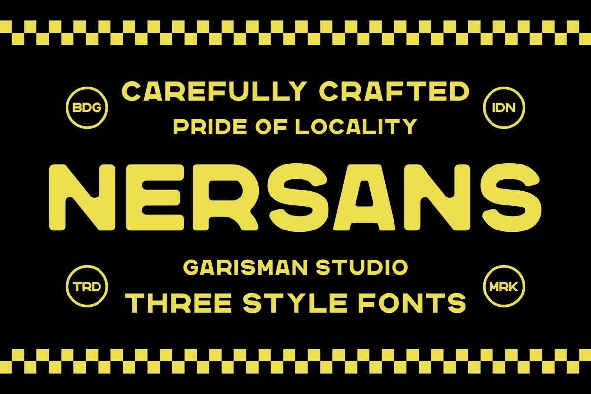 Nersans - Vintage Font with 3 Styles example image 1