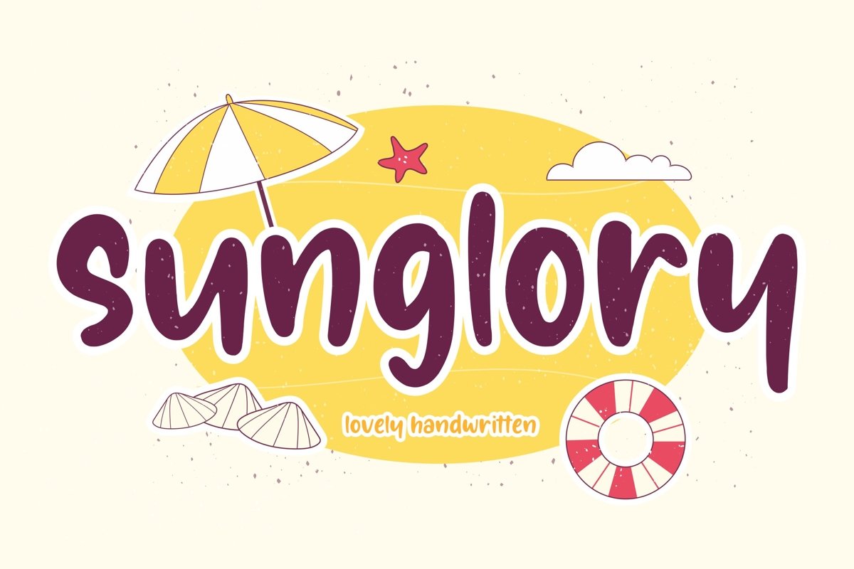 Sunglory Lovely Handwritten Font example image 1