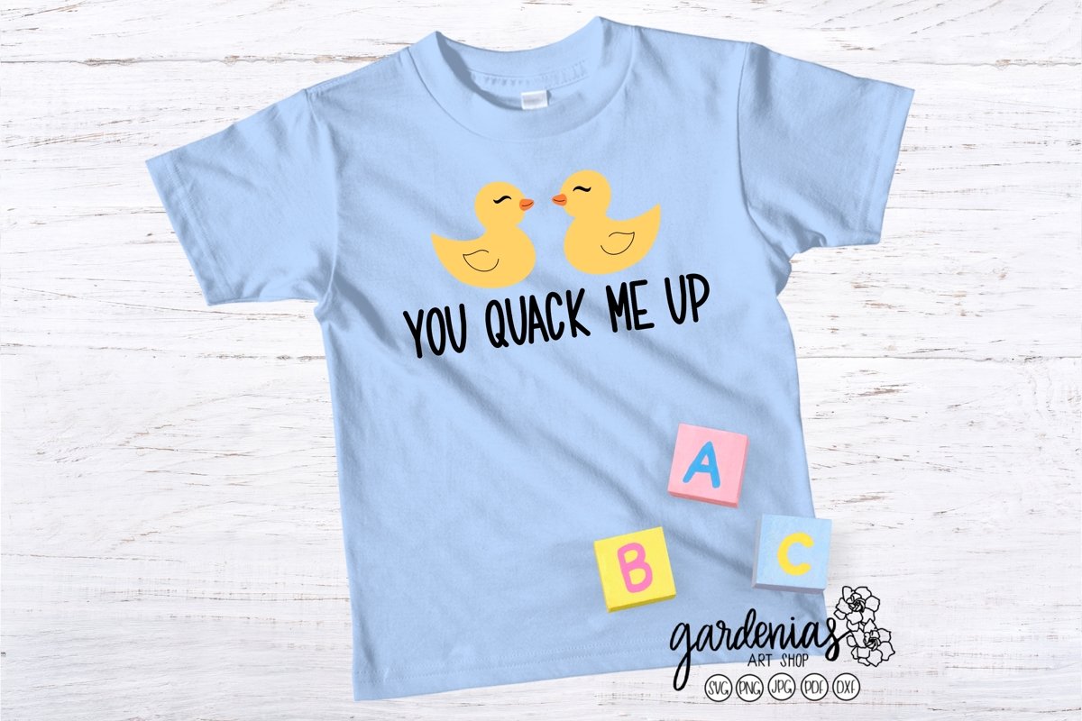 Duck SVG | You Quack Me Up | Duck Pun Quote | Animal Vector example image 1