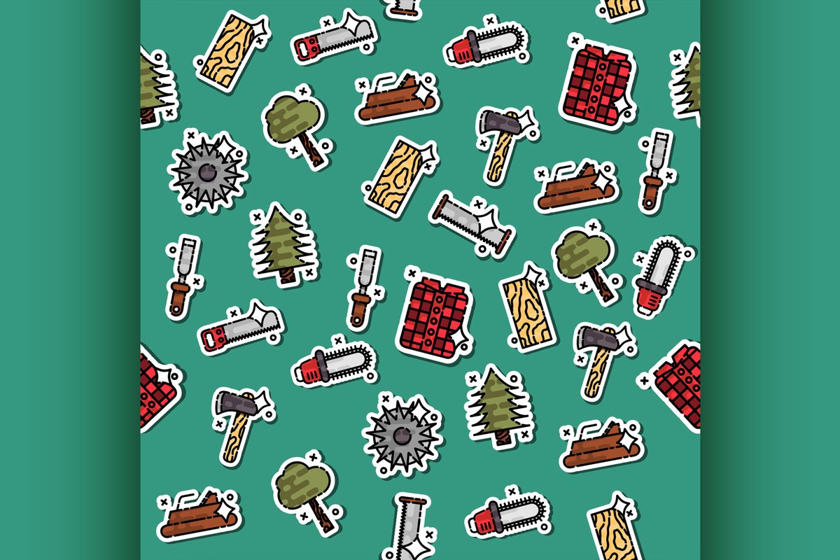 Colored lumberjack pattern example image 1
