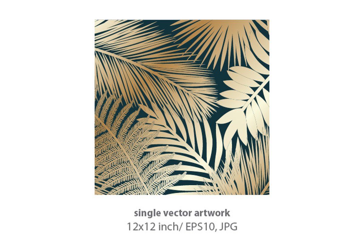 Palm branches - VECTOR ARTWORK example image 1