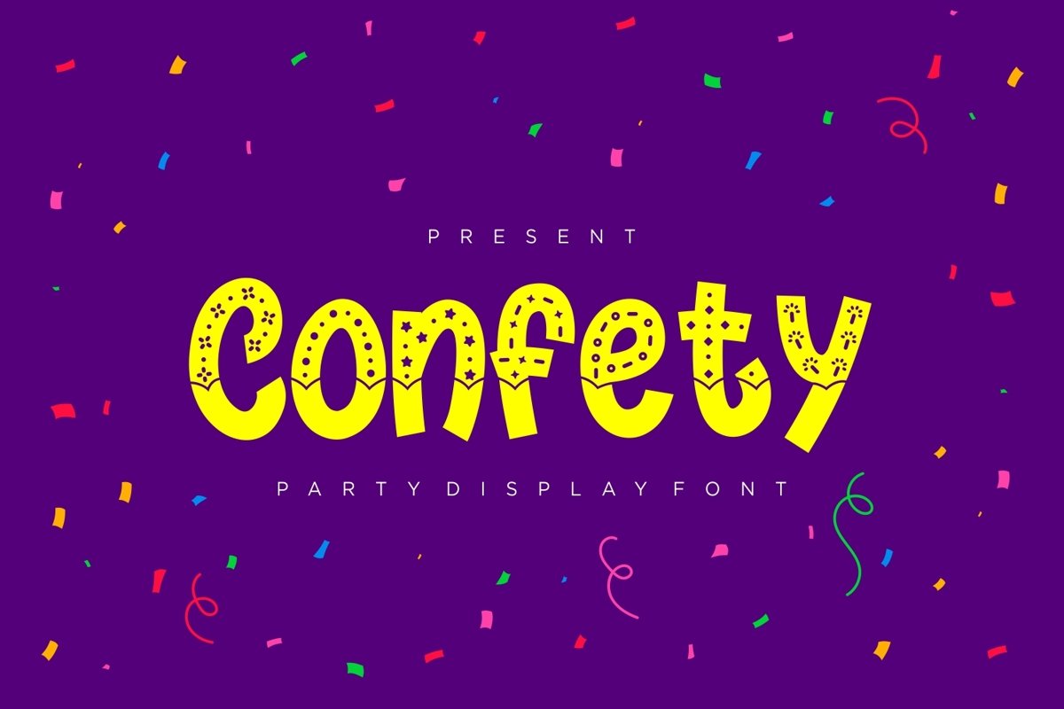 Confety - Party Display Font example image 1