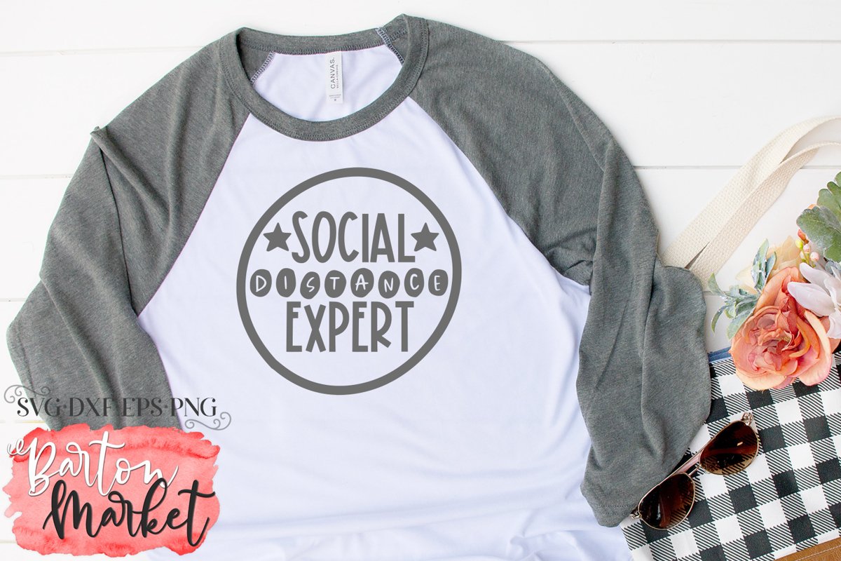 Social Distance Expert SVG DXF EPS PNG example image 1