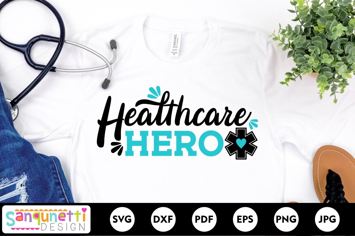 Healthcare hero SVG, nursing and medical svg example image 1