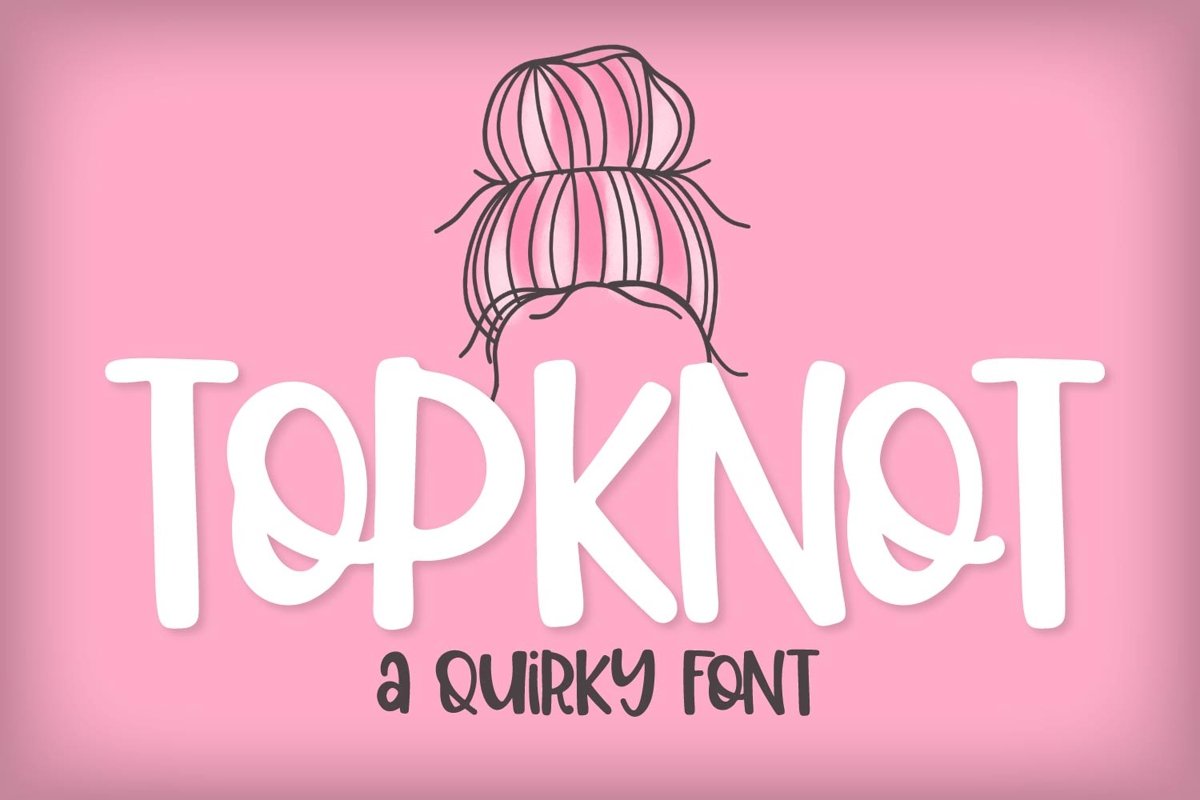 Top Knot - A Quirky Caps Font example image 1