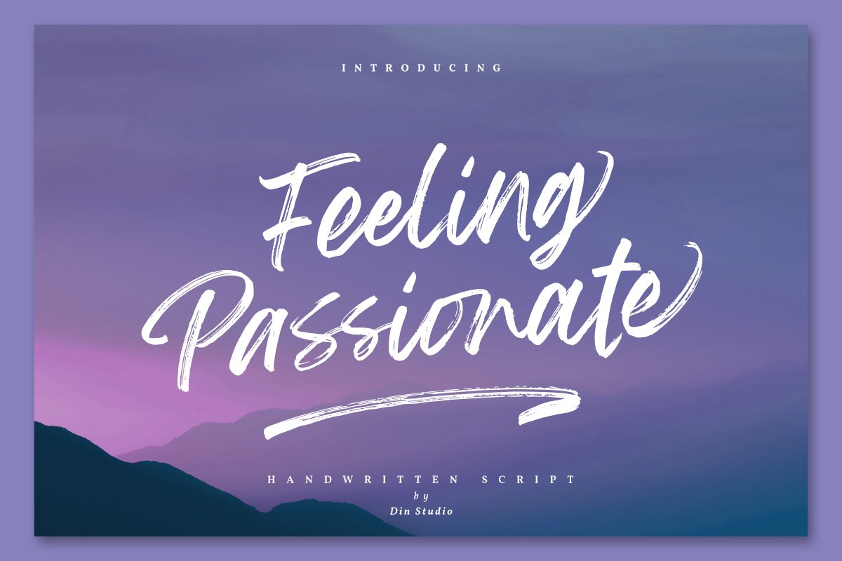 Feeling Passionate - Brush Font example image 1