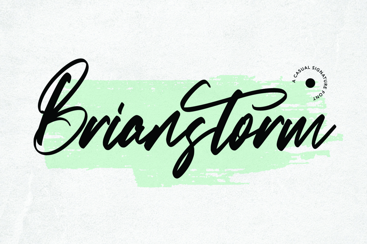 Brianstorm - Signature Font example image 1