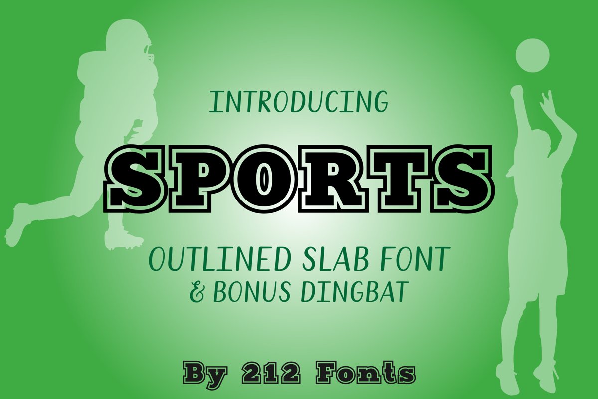 212 Sports Display Font Jersey Alphabet and Dingbat OTF example image 1