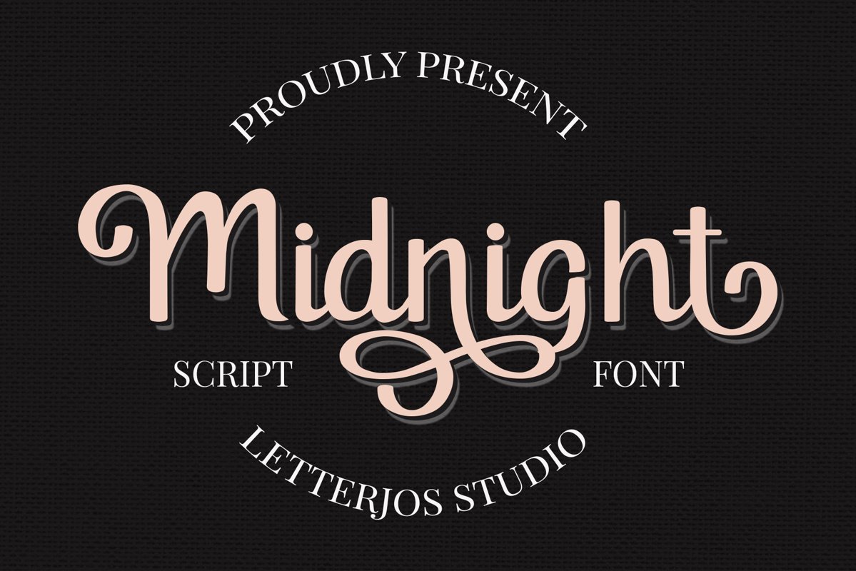 Midnight Script Font example image 1
