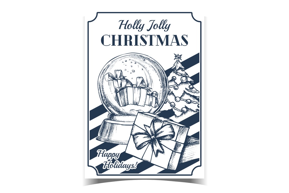 Christmas Celebrative Advertising Poster Vector example image 1