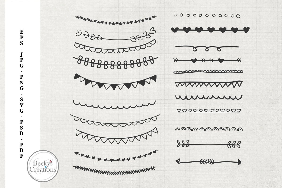 Banner and Border Doodles example image 1