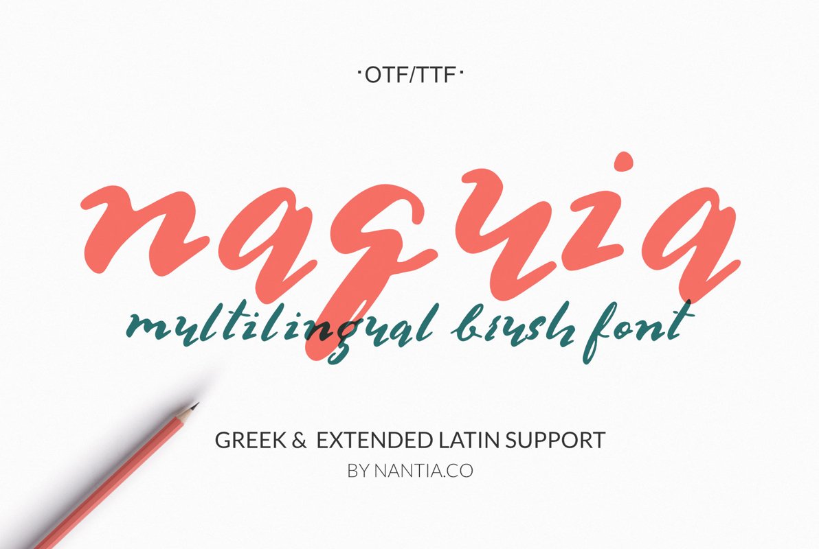 Multilingual Brush Font- Naquia Font example image 1