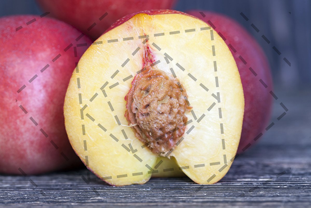 several bright red nectarines example image 1