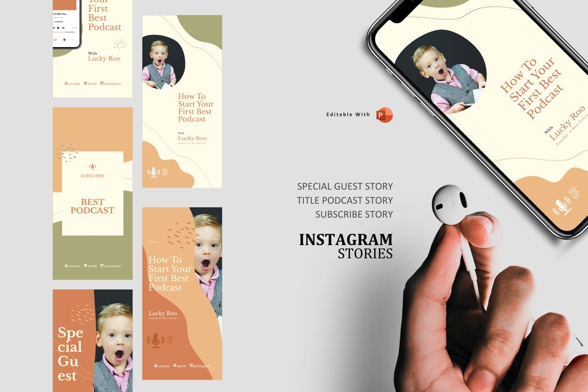 Podcast Instagram Stories and Post - Creativity Podcaster example image 1