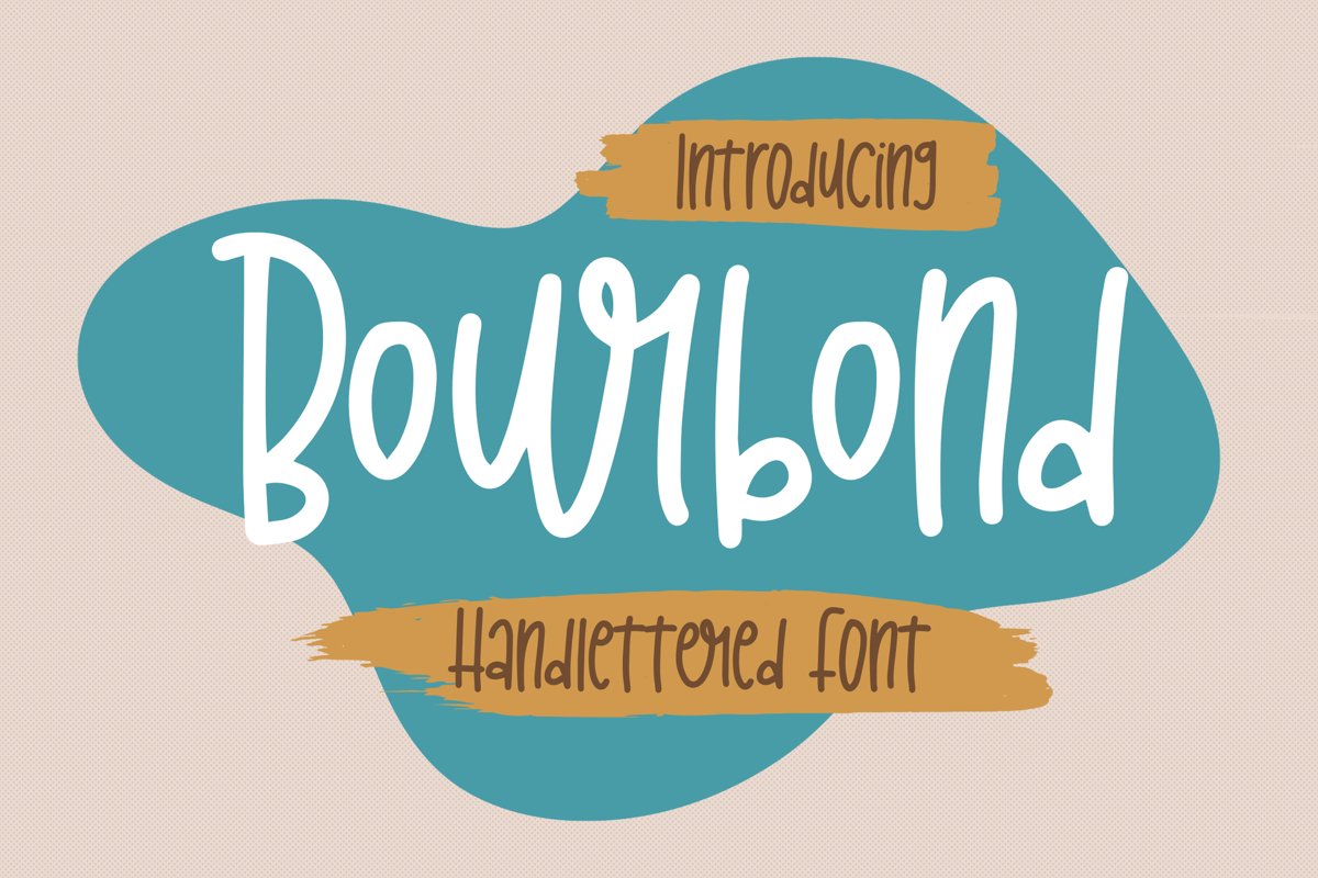Bourbond - Handlettered Font example image 1
