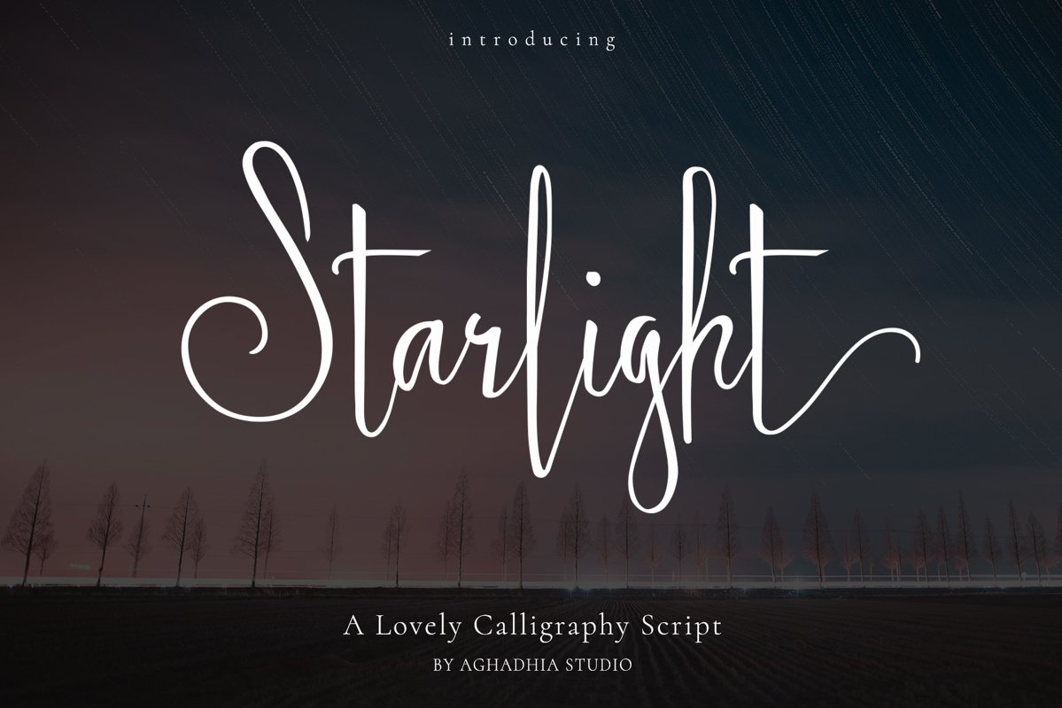 Starlight - Lovely Calligraphy Font example image 1