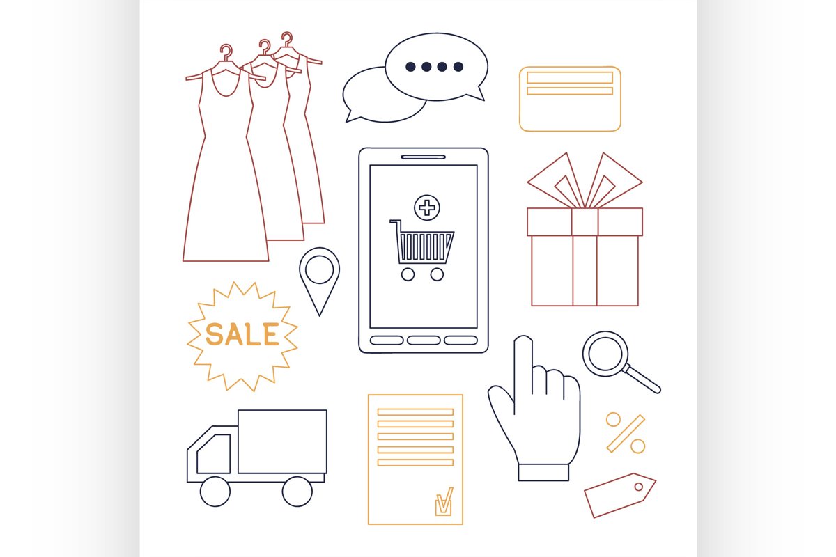 Online shopping set example image 1