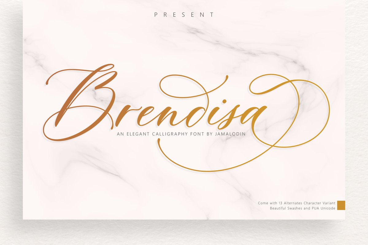 Brendisa Script example image 1