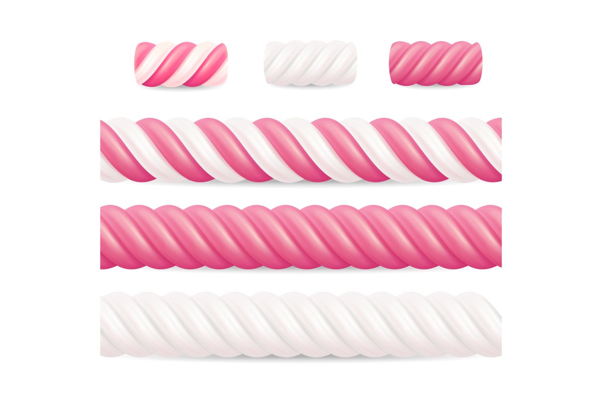 Realistic Marshmallow Candy Vector. example image 1
