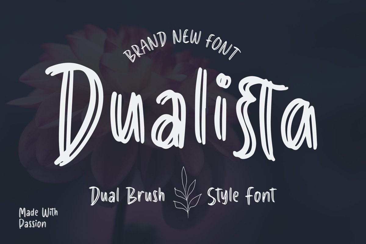 Dualista - Dual Brush Style Font example image 1